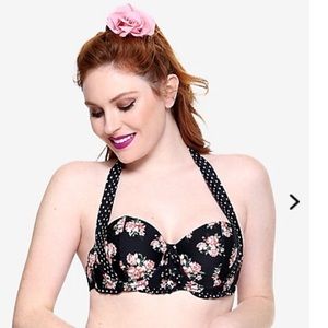 Floral Halter Bikini Top